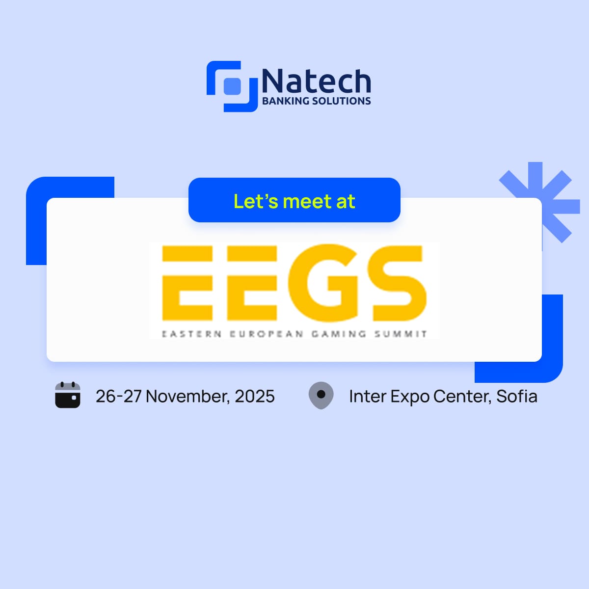 Natech events: Let’s Meet at the Eastern European Gaming Summit (EEGS) in Sofia