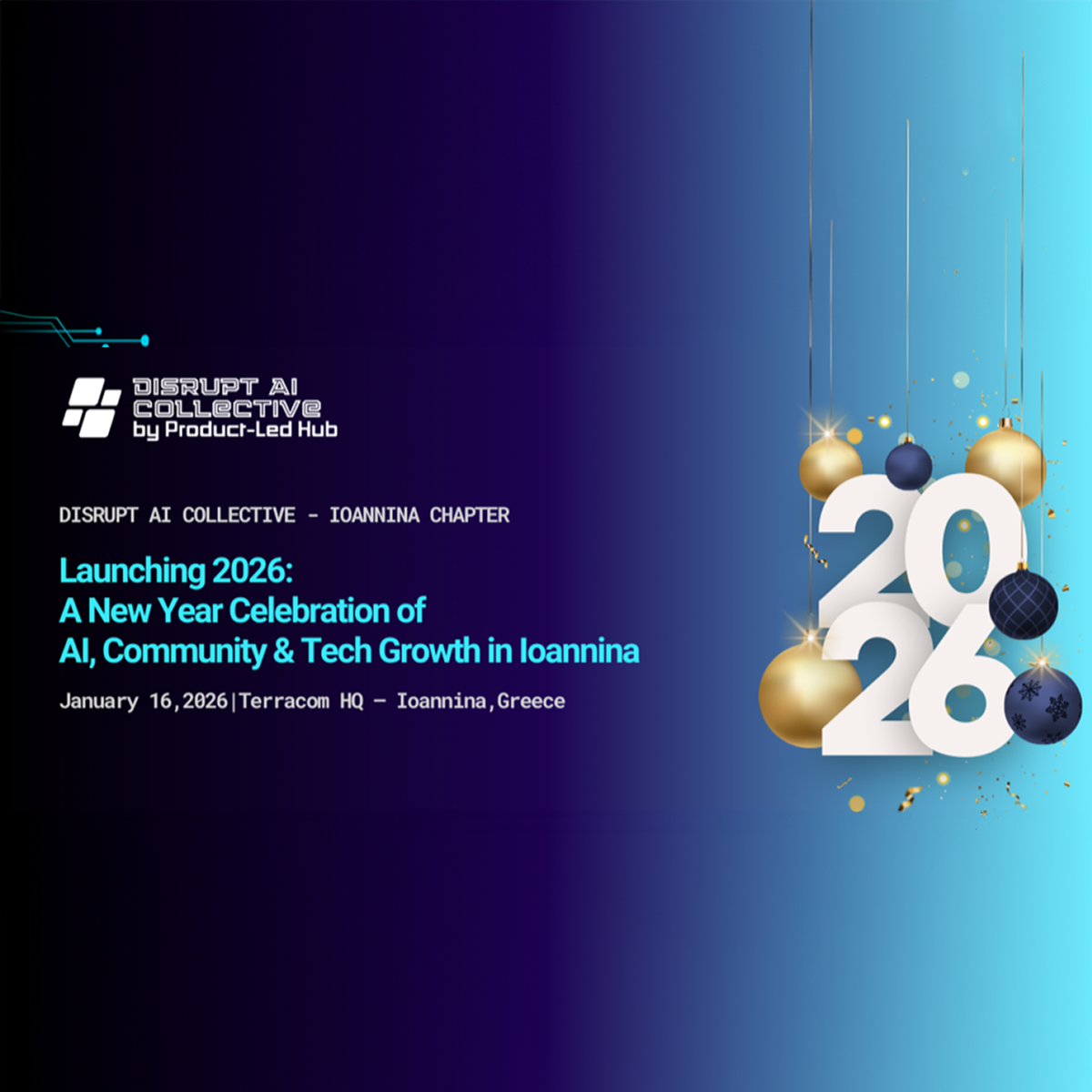 Natech events: Let’s Meet at Disrupt AI Collective – Ioannina Chapter New Year Event